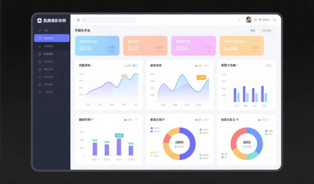 界面简洁的高频彩种数据可视化平台,显示多种动态图表和交互式分析工具